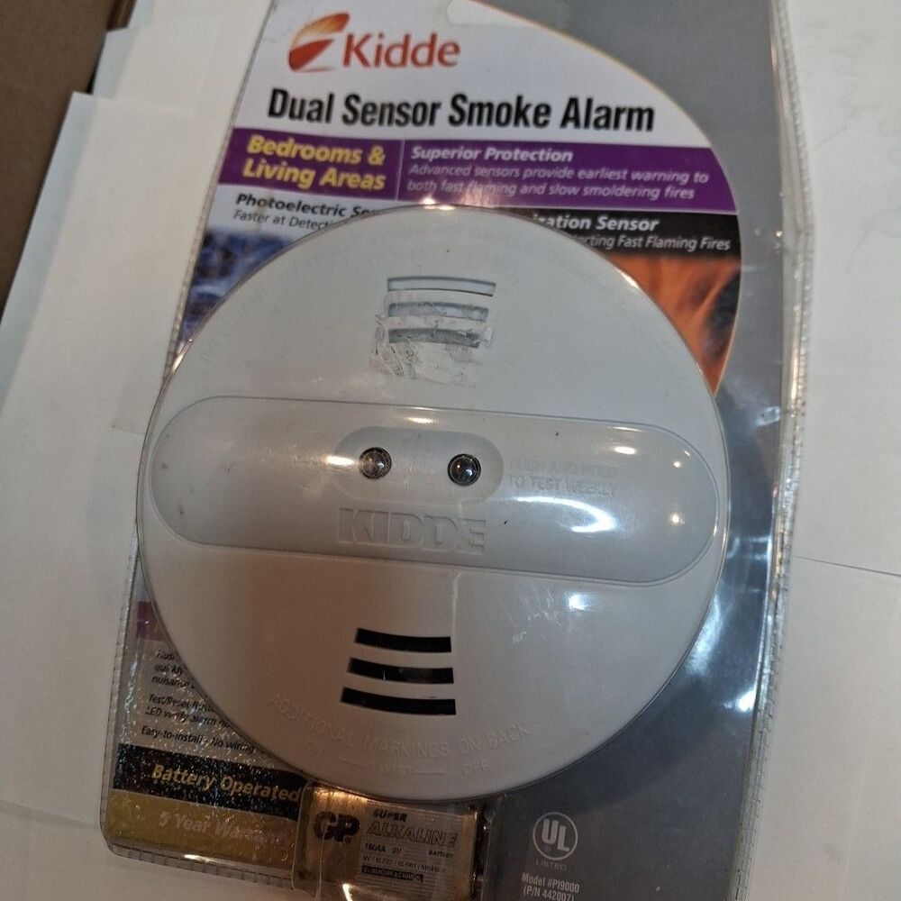 NEW Kidde Dual Sensor Photo Ion Smoke Detector PI9010 Battery Operated NIP